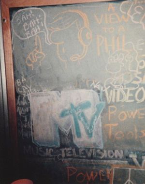 1986 MTV chalkboard